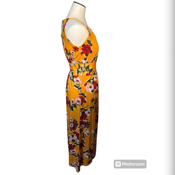 NWT Gorgeous Tropical Orange Floral Anna Morgan Maxi Dress size Small 🧡 - Picture 9 of 14